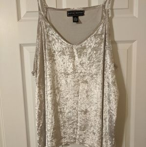 Crushed velvet tank top